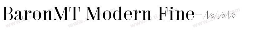 BaronMT Modern Fine字体转换